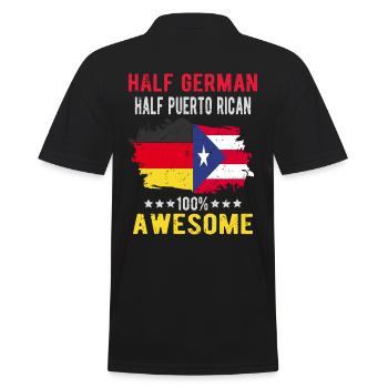 Moitié allemand moitié portoricains - Polo Homme - noir - Dos - Kai (181cm)