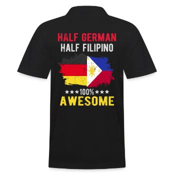Moitié allemand moitié philippin - Polo Homme - noir - Dos - Kai (181cm)