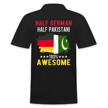 Half German half Pakistanis - Men's Polo Shirt - black - Back - Kai (181cm)