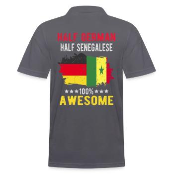 Moitié allemand moitié sénégalais - Polo Homme - charbon - Dos - Nico (186cm)