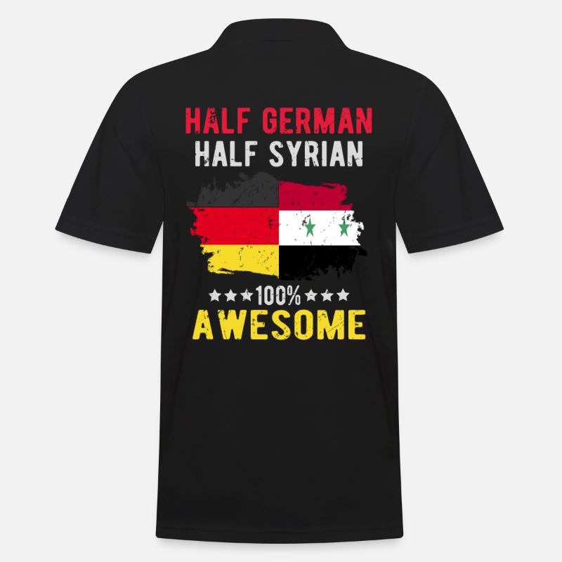 Half German half Syrian - Men's Polo Shirt - black