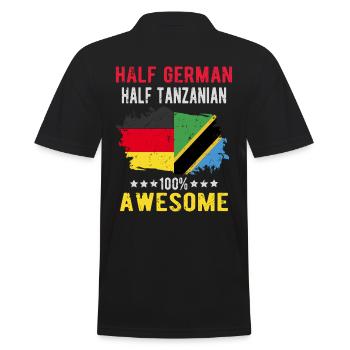 Moitié allemand moitié tanzanien - Polo Homme - noir - Dos - Kai (181cm)