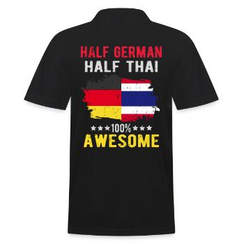 Moitié allemand moitié thaïlandais - Polo Homme - noir - Dos - Kai (181cm)