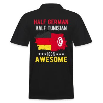 Half German half Tunisian - Men's Polo Shirt - black - Back - Kai (181cm)