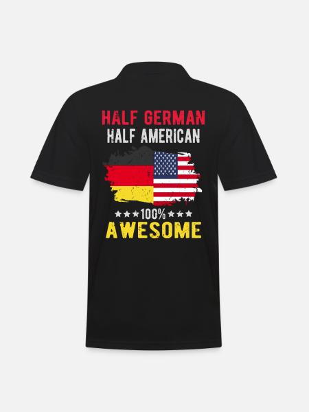 Half German half American - Men's Polo Shirt - black