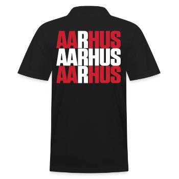 Aarhus Danemark Drapeau - Polo Homme - noir - Dos - Kai (181cm)