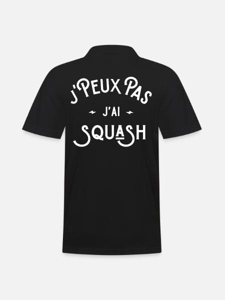 je peux pas j'ai squash idée cadeau humour - Polo Homme - noir