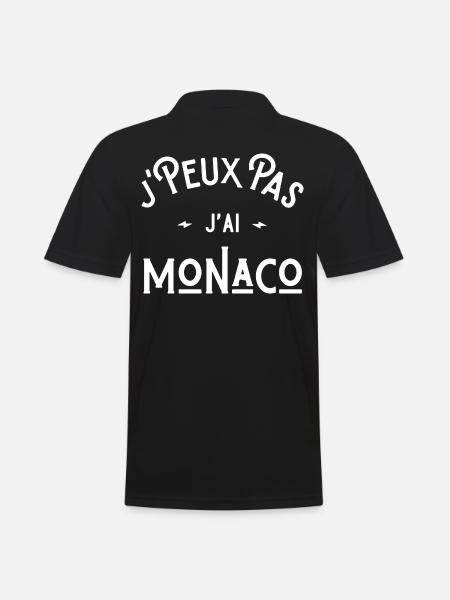 je peux pas j'ai Monaco cadeau humour vacances - Polo Homme - noir