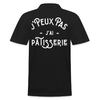je peux pas j'ai pâtisserie idée cadeau humour - Polo Homme - noir - Dos - Kai (181cm)