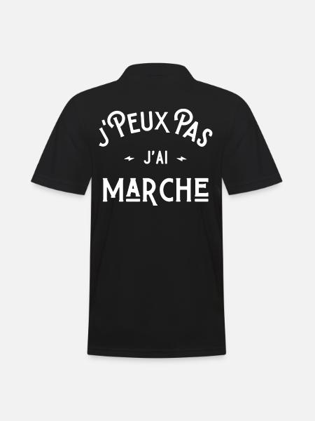 je peux pas j'ai marche idée cadeau humour - Polo Homme - noir