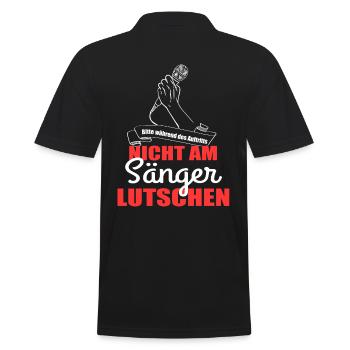 Sänger Singen Gesang - Männer Poloshirt - Schwarz - Hinten - Kai (181cm)