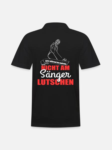 Sänger Singen Gesang - Männer Poloshirt - Schwarz