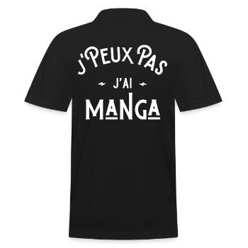 je peux pas j'ai manga idée cadeau humour - Polo Homme - noir - Dos - Kai (181cm)