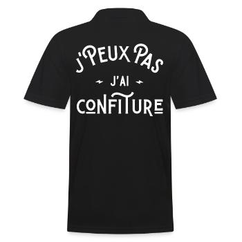 je peux pas j'ai confiture idée cadeau humour - Polo Homme - noir - Dos - Kai (181cm)