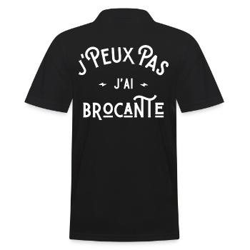 je peux pas j'ai brocante idée cadeau humour - Polo Homme - noir - Dos - Kai (181cm)
