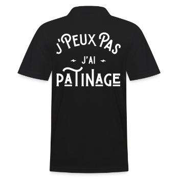 je peux pas j'ai patinage idée cadeau humour - Polo Homme - noir - Dos - Kai (181cm)
