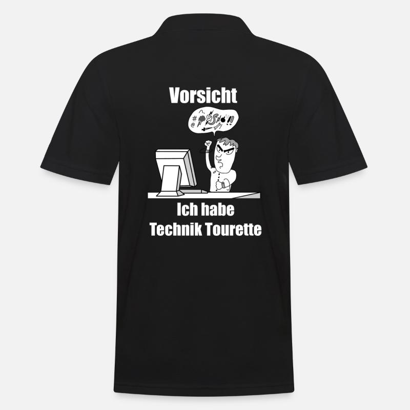 Technik Tourette Design - Männer Poloshirt - Schwarz