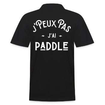 je peux pas j'ai paddle idée cadeau humour - Polo Homme - noir - Dos - Kai (181cm)