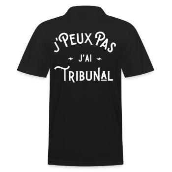 je peux pas j'ai tribunal idée cadeau humour - Polo Homme - noir - Dos - Kai (181cm)
