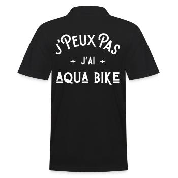 je peux pas j'ai aqua bike idée cadeau humour - Polo Homme - noir - Dos - Kai (181cm)