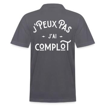 je peux pas j'ai complot idée cadeau humour - Polo Homme - charbon - Dos - Nico (186cm)