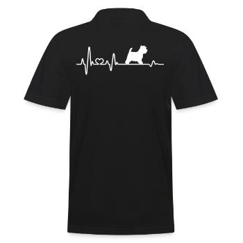 West Highland White Terrier Westie Heartbeat Coeur - Polo Homme - noir - Dos - Kai (181cm)