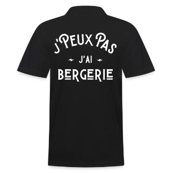 je peux pas j'ai bergerie idée cadeau humour - Polo Homme - noir - Dos - Kai (181cm)