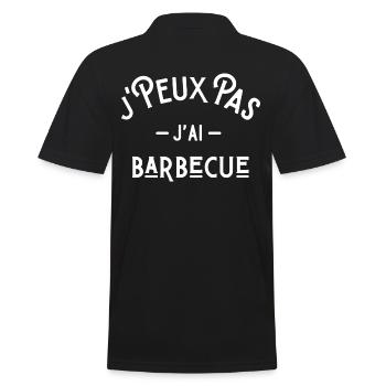 je peux pas j'ai barbecue cadeau humour citation - Polo Homme - noir - Dos - Kai (181cm)