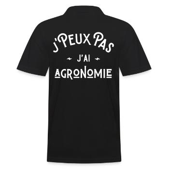 je peux pas j'ai agronomie idée cadeau humour - Polo Homme - noir - Dos - Kai (181cm)