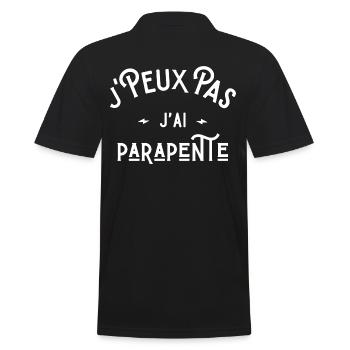 je peux pas j'ai parapente cadeau humour citation - Polo Homme - noir - Dos - Kai (181cm)
