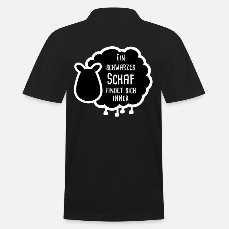 Schwarzes Schaf - Männer Poloshirt - Schwarz