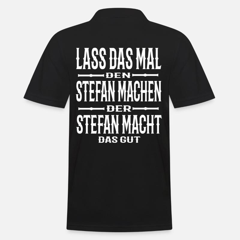 Stefan - Männer Poloshirt - Schwarz