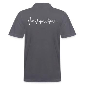 Best dearest grandpa heartbeat granddaughter granddaughter - Men's Polo Shirt - charcoal grey - Back - Nico (186cm)