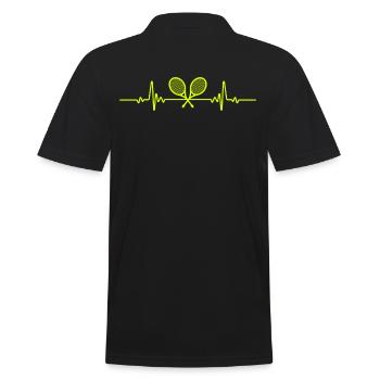 Heartbeat Racket Joueur de tennis - Polo Homme - noir - Dos - Kai (181cm)