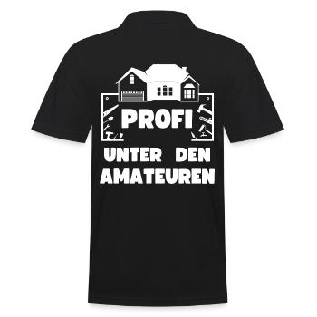 Hauskäufer Bauherr Profi unter den Amateuren - Männer Poloshirt - Schwarz - Hinten - Kai (181cm)