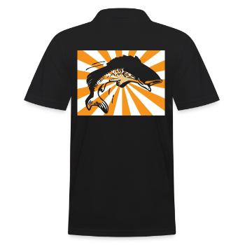 Angler Fish Style - Men's Polo Shirt - black - Back - Kai (181cm)