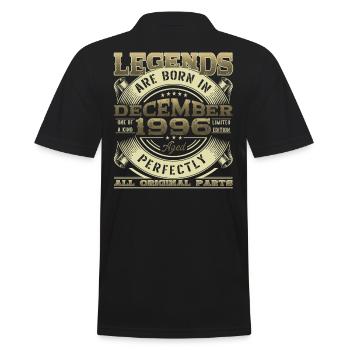 Décembre Né 1996 26ème anniversaire Legend Man - Polo Homme - noir - Dos - Kai (181cm)