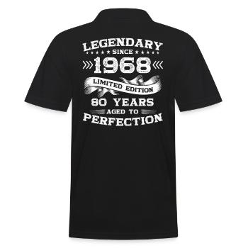 Né en 1968 55ème anniversaire Cadeau homme / femme - Polo Homme - noir - Dos - Kai (181cm)