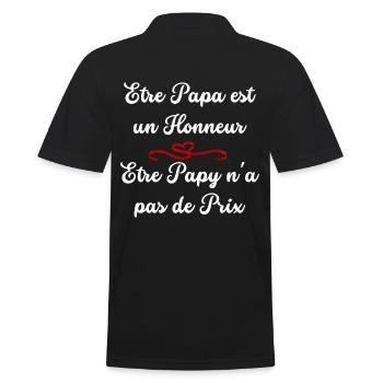 Cadeau Homme etre Papy na pas de prix - Polo Homme - noir - Dos - Kai (181cm)