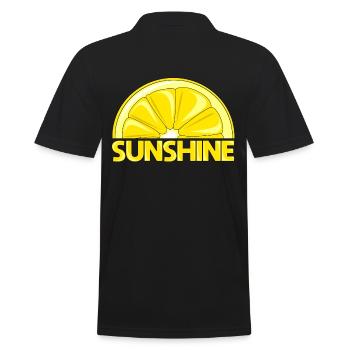 Sunshine Zitrone für alle, die Urlaub wollen - Männer Poloshirt - Schwarz - Hinten - Kai (181cm)