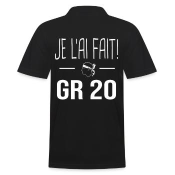 je l'ai fait GR20 Cadeau randonnée GR 20 Corse - Polo Homme - noir - Dos - Kai (181cm)