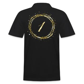 1 - Männer Poloshirt - Schwarz - Hinten - Kai (181cm)