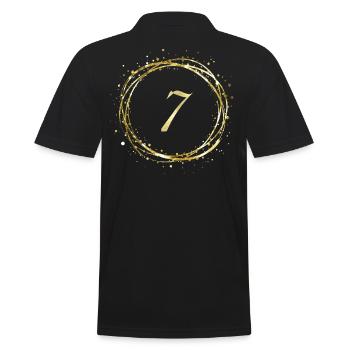 7 - Men's Polo Shirt - black - Back - Kai (181cm)