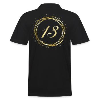 13 - Men's Polo Shirt - black - Back - Kai (181cm)