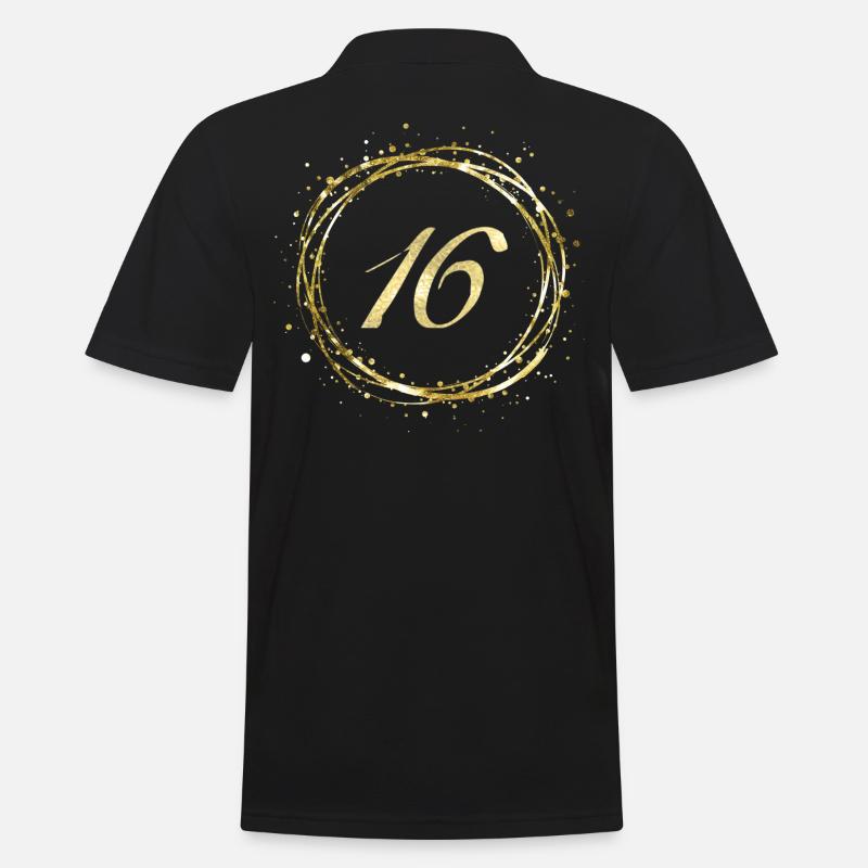 16 - Männer Poloshirt - Schwarz