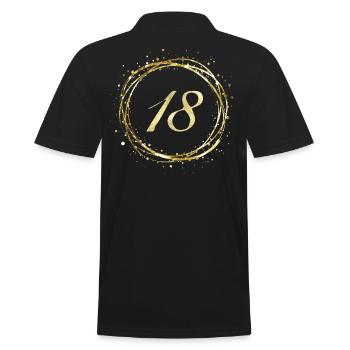 18 - Men's Polo Shirt - black - Back - Kai (181cm)