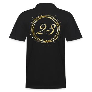 23 - Men's Polo Shirt - black - Back - Kai (181cm)