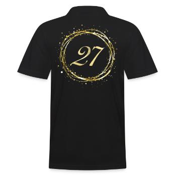 27 - Männer Poloshirt - Schwarz - Hinten - Kai (181cm)