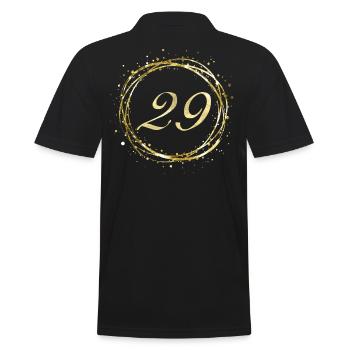 29 - Men's Polo Shirt - black - Back - Kai (181cm)