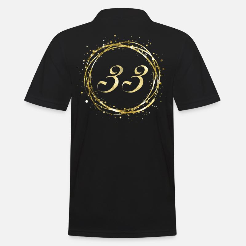 33 - Männer Poloshirt - Schwarz